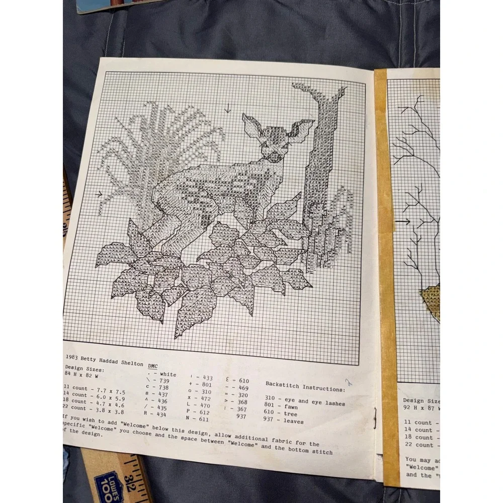 Creative Keepsakes The Deer Book Vol 1 CK146 Cross Stitch Patterns Vintage 1983